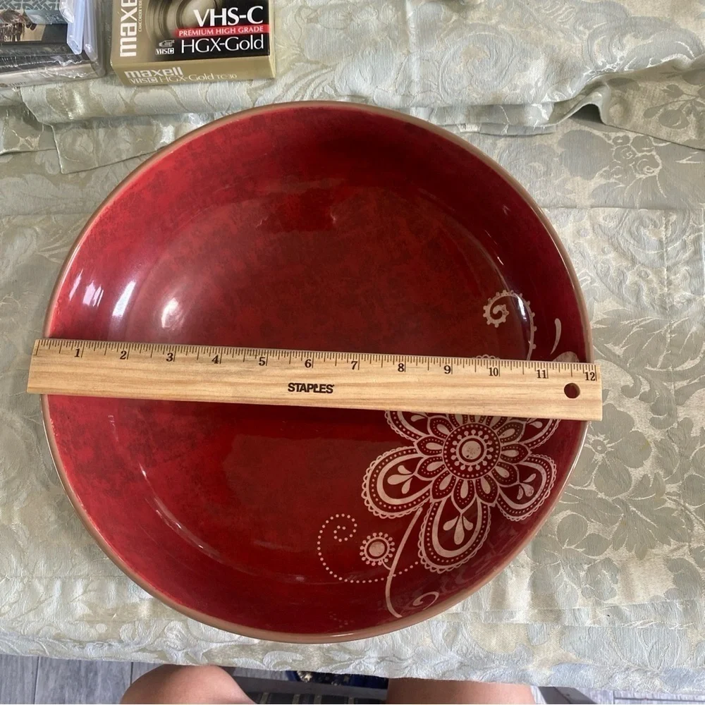 Pier 1 Imports Serving Bowl, Maribeth collection‎ 12” Pasta Fruit Salad Bowl